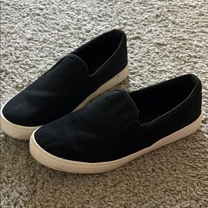 Black Slip-On Sneakers
